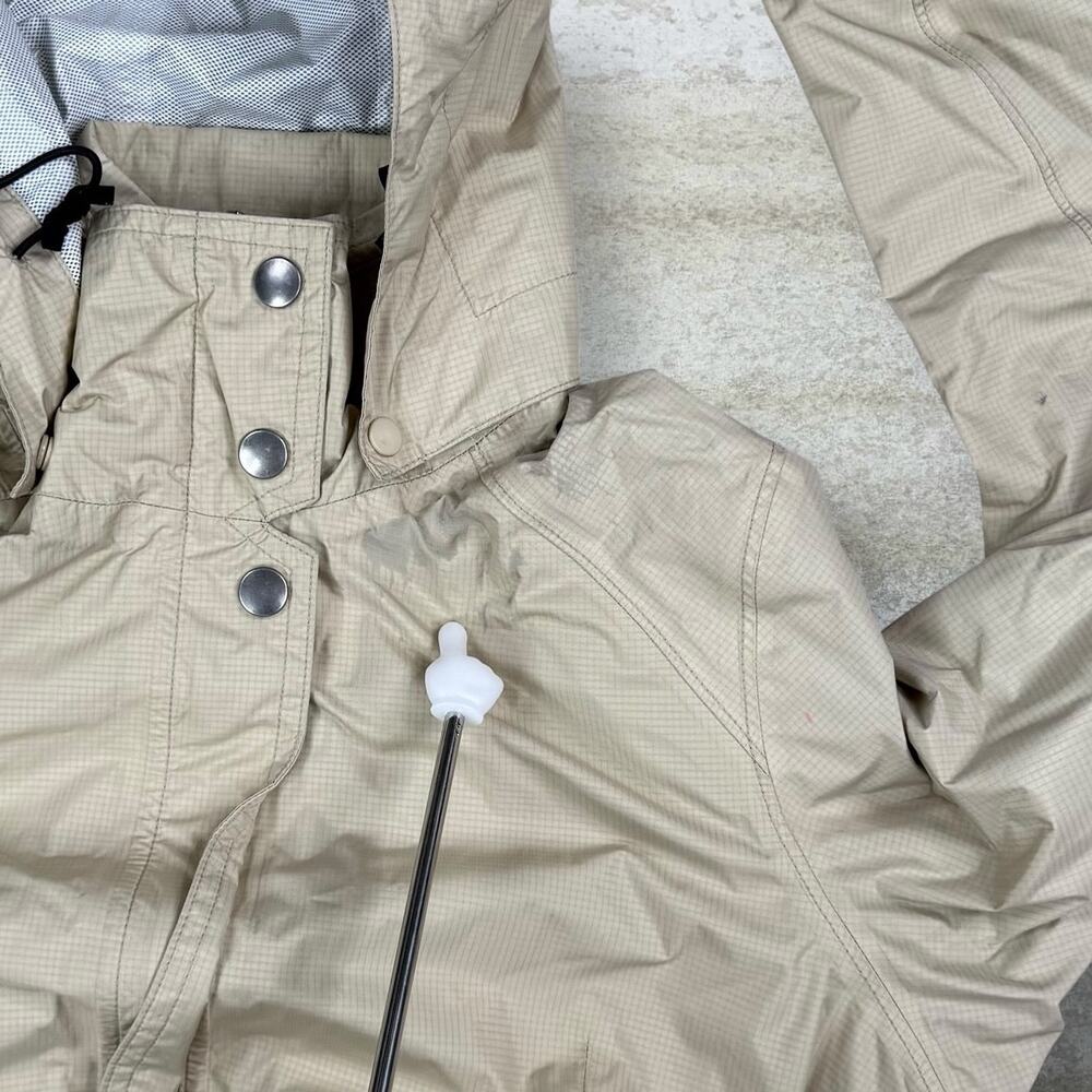 Vintage Y2K Patagonia Windbreaker Jacket Womens S Tan Trench Coat Style Length - Picture 6 of 7